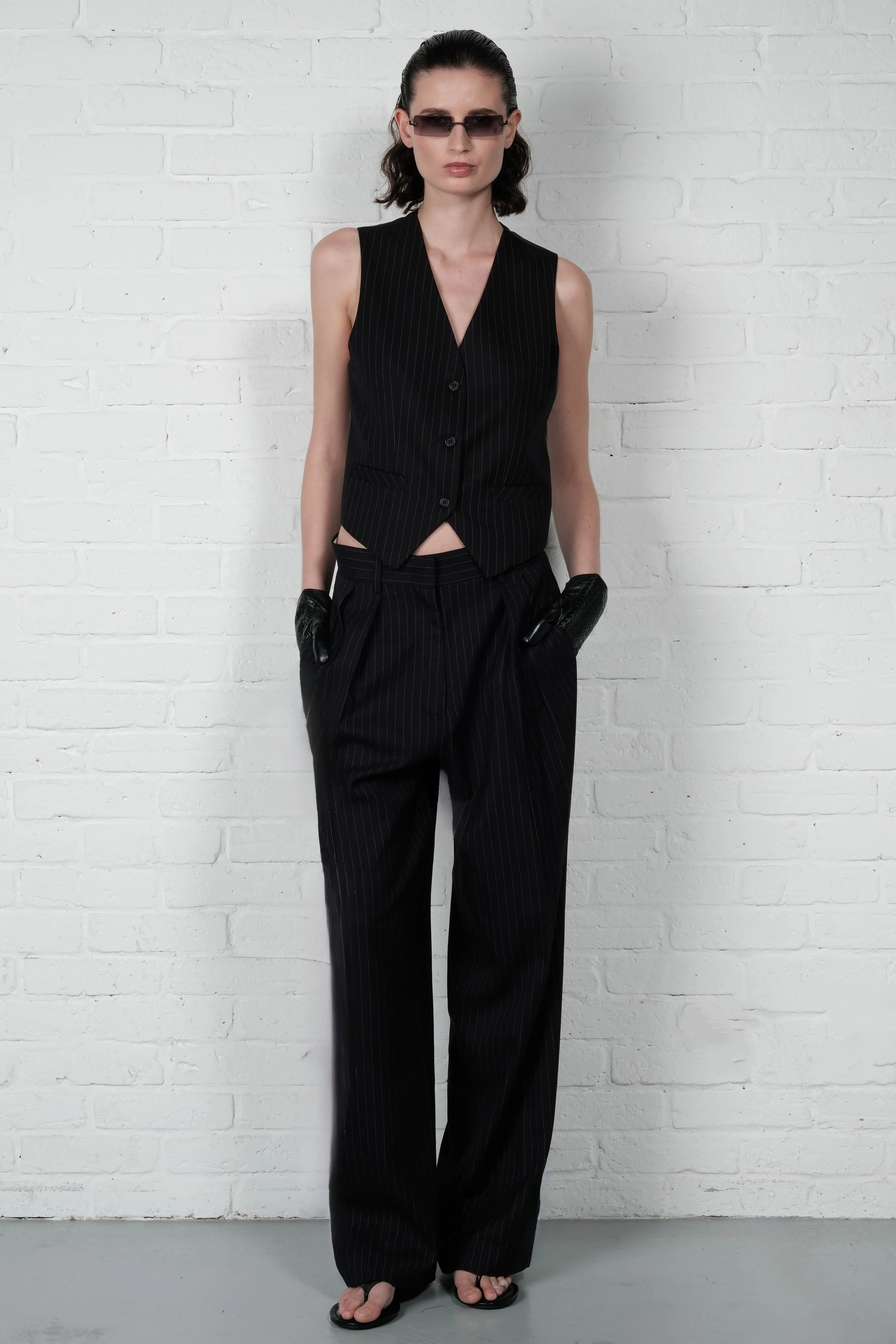 Tailored Suit Vest - Navy - Image 5